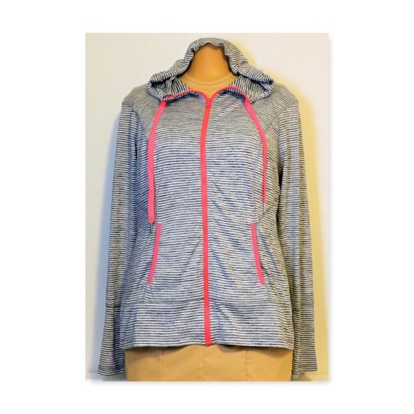 Jackets & Blazers - Stripe Hooded Jogger Training Jacket by Lukka NWOT